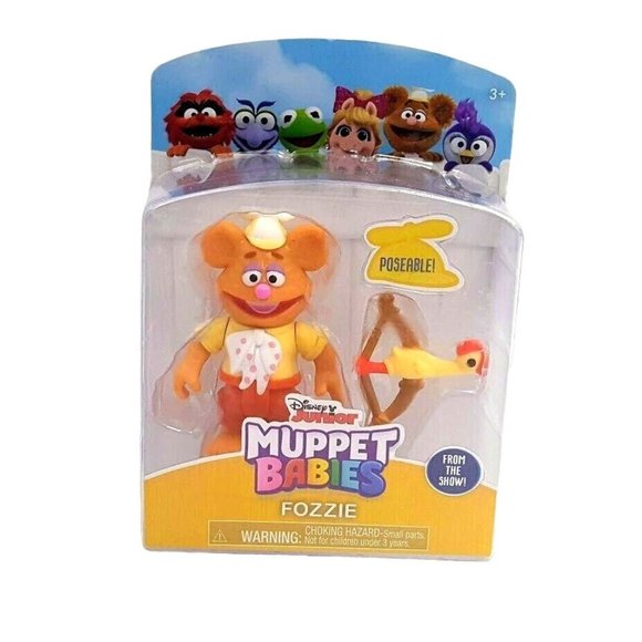 Fozzie Bow Arrow Disney Junior Muppet Babies Poseable 2.5" Figure New in Package - Picture 1 of 6